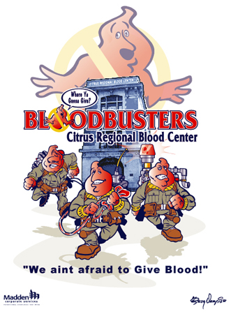Blood Busters2 by Greg Dampier - Illustrator & Graphic Artist of Portland, Oregon