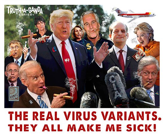 politicians are the real virus truthaganda by Greg Dampier - Illustrator & Graphic Artist of Portland, Oregon