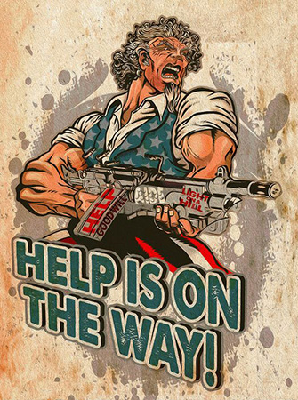 Uncle Sam  help on the way truthaganda by Greg Dampier - Illustrator & Graphic Artist of Portland, Oregon