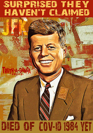 JFK surprised truthaganda by Greg Dampier - Illustrator & Graphic Artist of Portland, Oregon