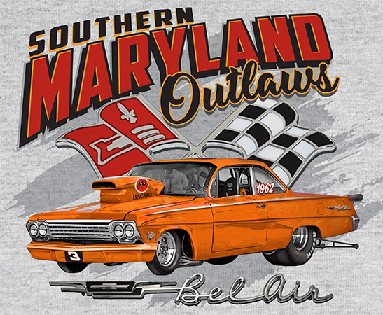 Maryland Outlaws belair by Greg Dampier - Illustrator & Graphic Artist of Portland, Oregon