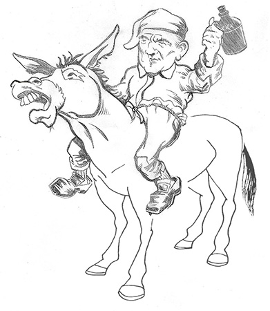 Roaring Donkey pencils by Greg Dampier - Illustrator & Graphic Artist of Portland, Oregon