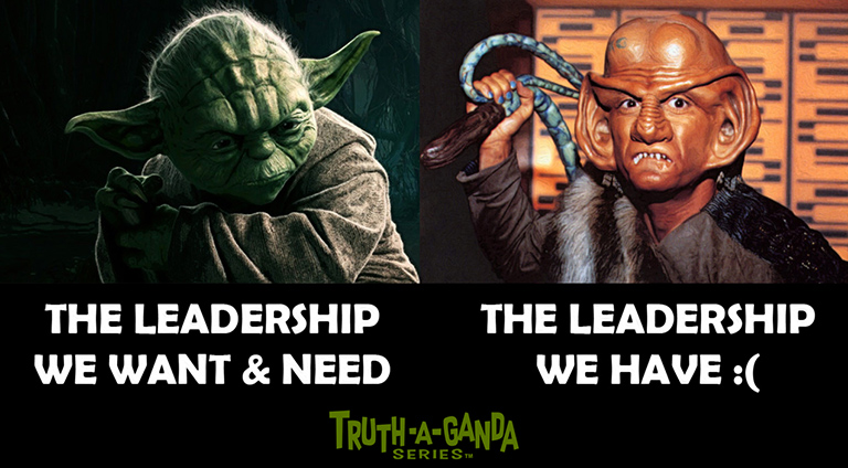 leadership we need leadership we have truthaganda by Greg Dampier - Illustrator & Graphic Artist of Portland, Oregon