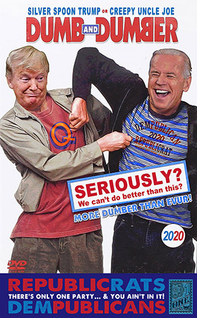 Trump and Biden Dumb and Dumber poster truthaganda by Greg Dampier - Illustrator & Graphic Artist of Portland, Oregon