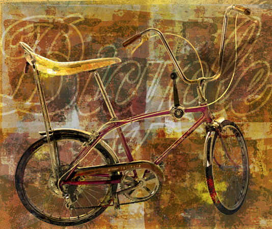 Abstract Sting-Ray Bicycle by Greg Dampier - Illustrator & Graphic Artist of Portland, Oregon