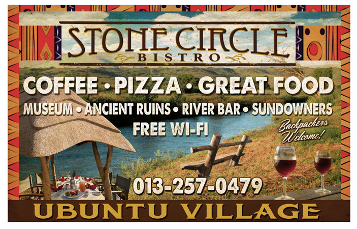 Stone Circle Bistro South Africa billboard by Greg Dampier - Illustrator & Graphic Artist of Portland, Oregon