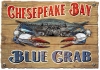 Illustration • Full Color • Vintage Blue Crab Sign by Greg Dampier All Rights Reserved.
