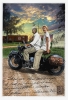 Fine Art • Ruth On Back Of Vintage Mororcycle Alturas by Greg Dampier All Rights Reserved.