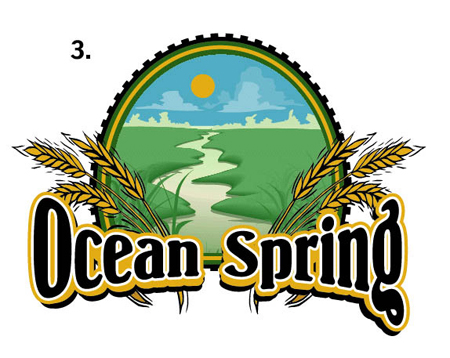 Ocean Spring Logo Option 3 by Greg Dampier - Illustrator & Graphic Artist of Portland, Oregon