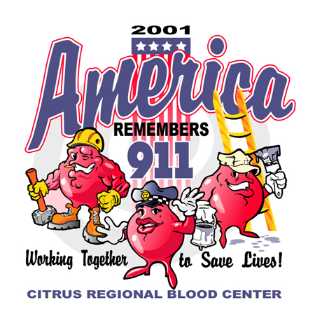 America Remembers 911 Blood by Greg Dampier - Illustrator & Graphic Artist of Portland, Oregon