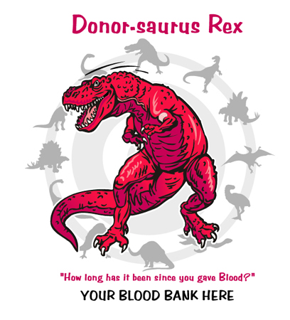 Donorsaurus Rex by Greg Dampier - Illustrator & Graphic Artist of Portland, Oregon