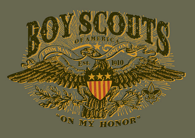 Boy Scouts vintage Eagle by Greg Dampier - Illustrator & Graphic Artist of Portland, Oregon