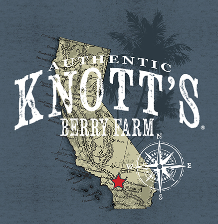 Knotts California map design by Greg Dampier - Illustrator & Graphic Artist of Portland, Oregon