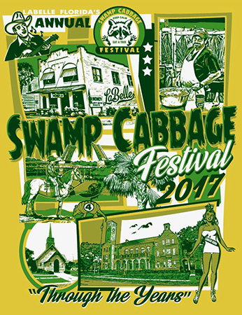 Swamp Cabbage festival design by Greg Dampier - Illustrator & Graphic Artist of Portland, Oregon