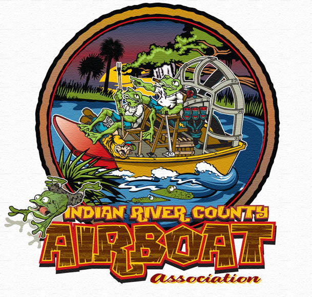 indian river county airboat association by Greg Dampier - Illustrator & Graphic Artist of Portland, Oregon
