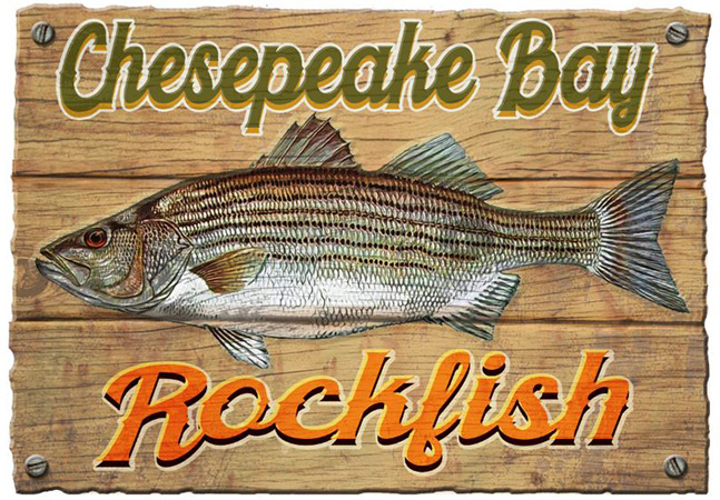Rockfish vintage sign by Greg Dampier - Illustrator & Graphic Artist of Portland, Oregon