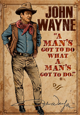 John Wayne Poster by Greg Dampier - Illustrator & Graphic Artist of Portland, Oregon