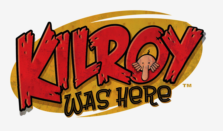 Kilroy was here logo by Greg Dampier - Illustrator & Graphic Artist of Portland, Oregon
