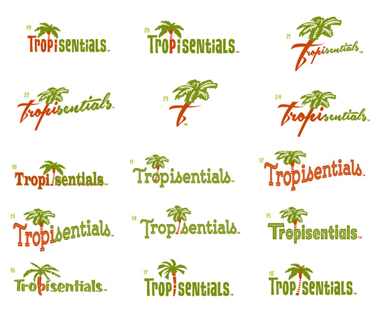 Tropisentials logo designs 2 by Greg Dampier - Illustrator & Graphic Artist of Portland, Oregon