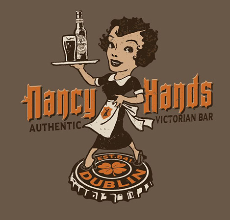 Nancy Hands Pub by Greg Dampier - Illustrator & Graphic Artist of Portland, Oregon