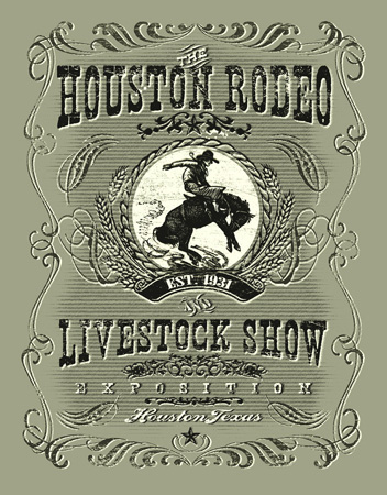 Houston Rodeo Livestock show by Greg Dampier - Illustrator & Graphic Artist of Portland, Oregon