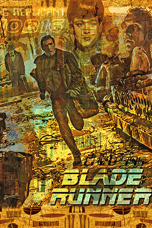 Blade Runner Poster vertical by Greg Dampier - Illustrator & Graphic Artist of Portland, Oregon