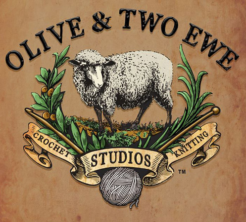 Olive & Two Ewe Studioas Logo full color by Greg Dampier - Illustrator & Graphic Artist of Portland, Oregon