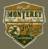T Shirts • Travel Souvenir • Monterey Shield Surfer Girl by Greg Dampier All Rights Reserved.
