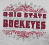 T Shirts • Travel Souvenir • Osu Buckeye Bling White by Greg Dampier All Rights Reserved.