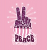 Branding • Peace Fingers Pink And Purple by Greg Dampier All Rights Reserved.