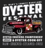 T Shirts • Vehicle Events • Oyster Fest Truck Art by Greg Dampier All Rights Reserved.